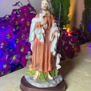 Christ the Shepherd statue very high quality made of polyresin