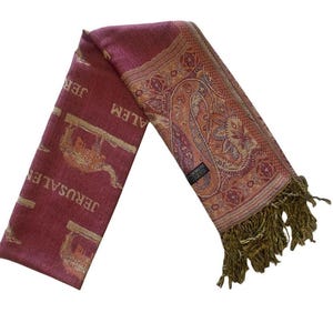 JERUSALEM scarf | Israeli scarf | holy land scarf , 100% pure cashmere scarf wrap plaid scarf large soft from Jerusalem holy land