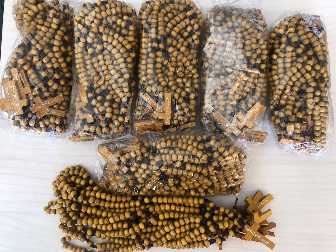 Wholesale Bulk Wooden Rosaries , 84 12X7 Olive Wood Catholic Rosaries From JERUSALEM HOLYLAND