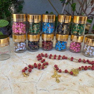Package 12 Necklace rosaries ! 4 colors , catholic rosaries from JERUSALEM holy land