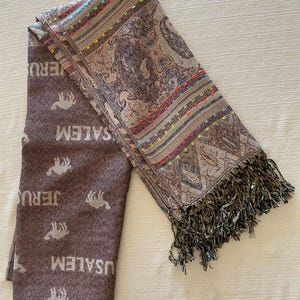 JERUSALEM scarf | Israeli scarf | holy land scarf , 100% pure cashmere scarf wrap plaid scarf large soft from Jerusalem holy land