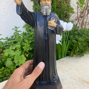 11.8 inch SAINT CHARBEL statue , high quality st charbel made of resin from the holy land image 1