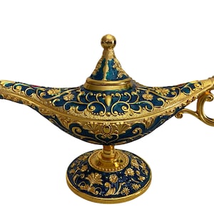 35 cm Aladdin’s magic Lamp , aladdin lamp , magic lamp , home decor aladdin magic lamp , wishing Aladdin made of high quality enamel metal