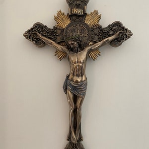 DDP Customs duties and taxes are covered by me Veronese design,18.3”wall Crucifix,catholic INRI ,christian home decor,made of BRONZE