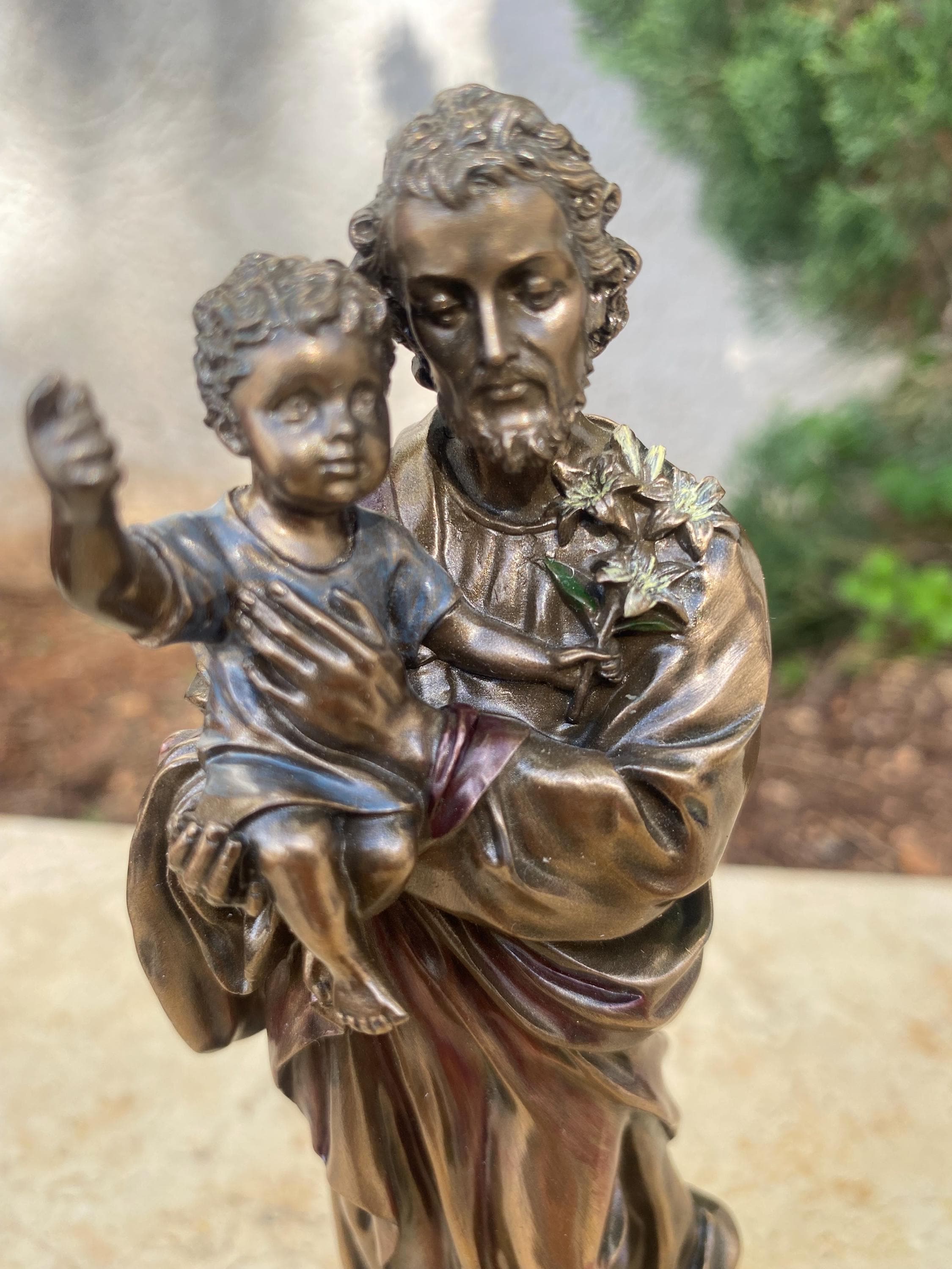 Stock Clearance Sale , Saint Joseph and Child Jesus Statue Cold