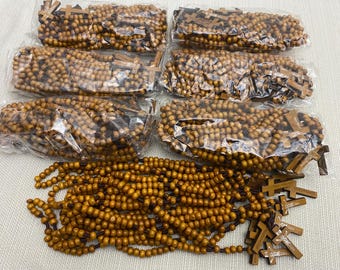 Grosshandel !! Sonderangebot Masse Rosenkränze aus Holz, 84 (12X7) katholische Rosenkränze aus Olivenholz aus JERUSALEM HOLYLAND, Terra Santa