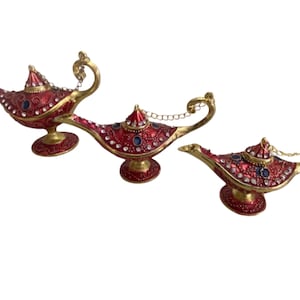 set of  Aladdin-Style Magic Lamp -high quality , the box included 3 sizes   Very high quality made of metal with crystals and zircons