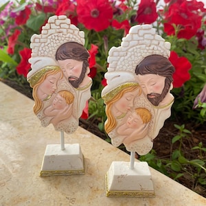 2 pcs Holy Family Statue , Holy family Figurine Religious Decoration high quality made of polyresin