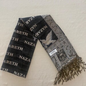 NAZARETH scarf | Israeli scarf | holy land scarf , 100% pure cashmere scarf wrap plaid scarf large soft from NAZARETH holy land
