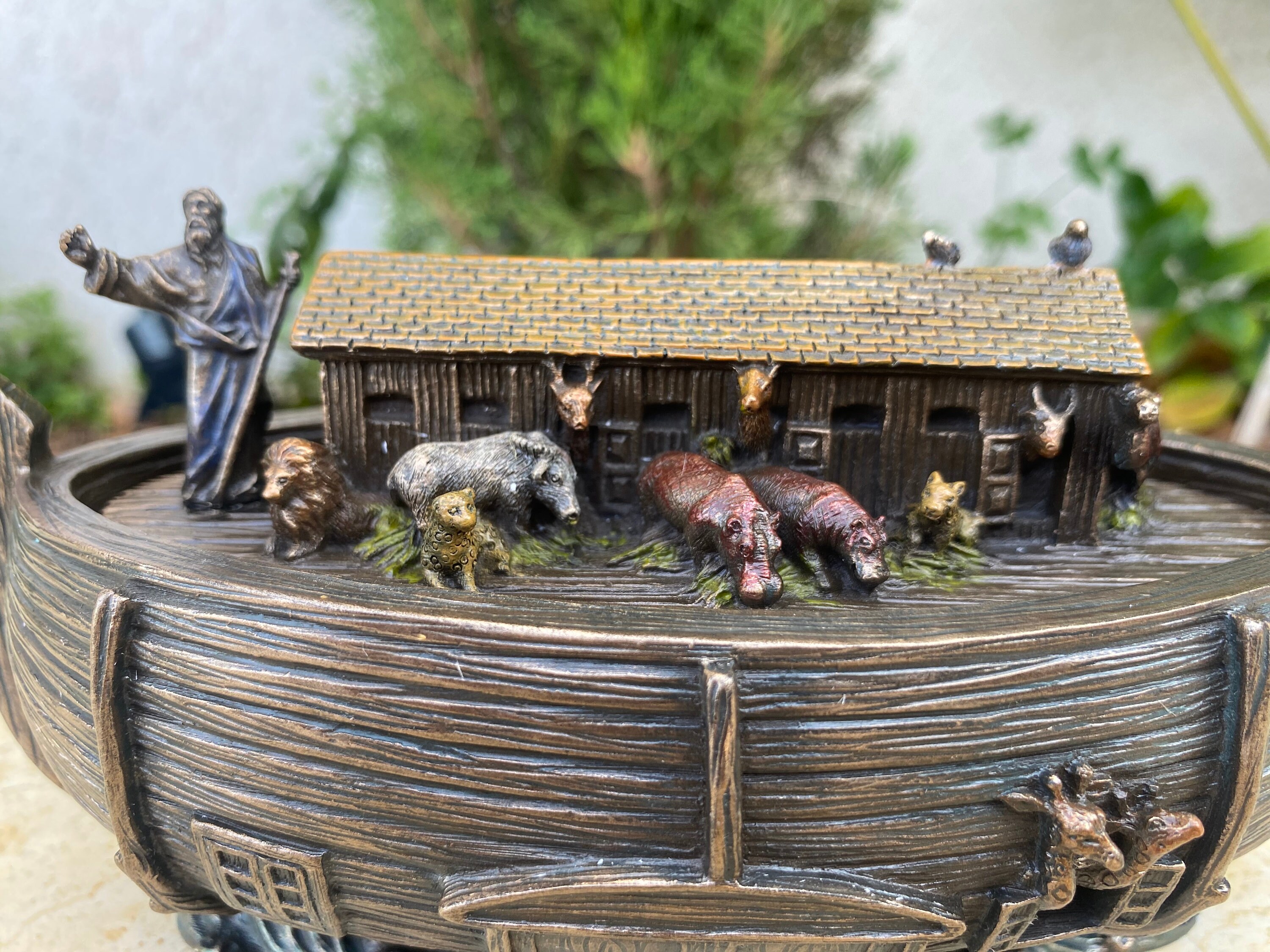 Noah's Ark Sculpture: Veronese Bronze Coated Resin Design (7.1