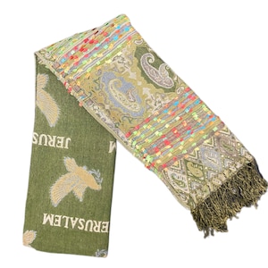 JERUSALEM scarf | Israeli scarf | holy land scarf , 100% pure cashmere scarf wrap plaid scarf large soft from Jerusalem holy land