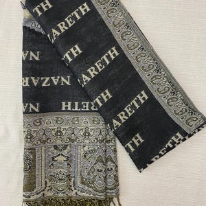 NAZARETH scarf | Israeli scarf | holy land scarf , 100% pure cashmere scarf wrap plaid scarf large soft from NAZARETH holy land