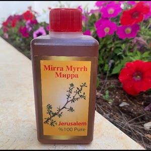 Salböl Myrrhe Mirra Authentisch Konzentriert Rein 100% aus JERUSALEM hoy land terra santa 300 ml