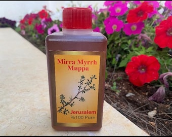 anointing oil Myrrh Mirra  Authentic  Concentrated Pure 100%  from JERUSALEM hoy land terra santa  300 ml