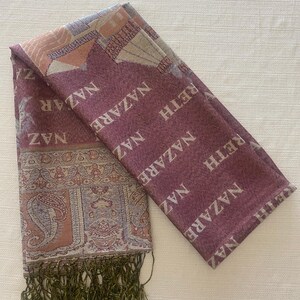 NAZARETH scarf | Israeli scarf | holy land scarf , 100% pure cashmere scarf wrap plaid scarf large soft from NAZARETH holy land