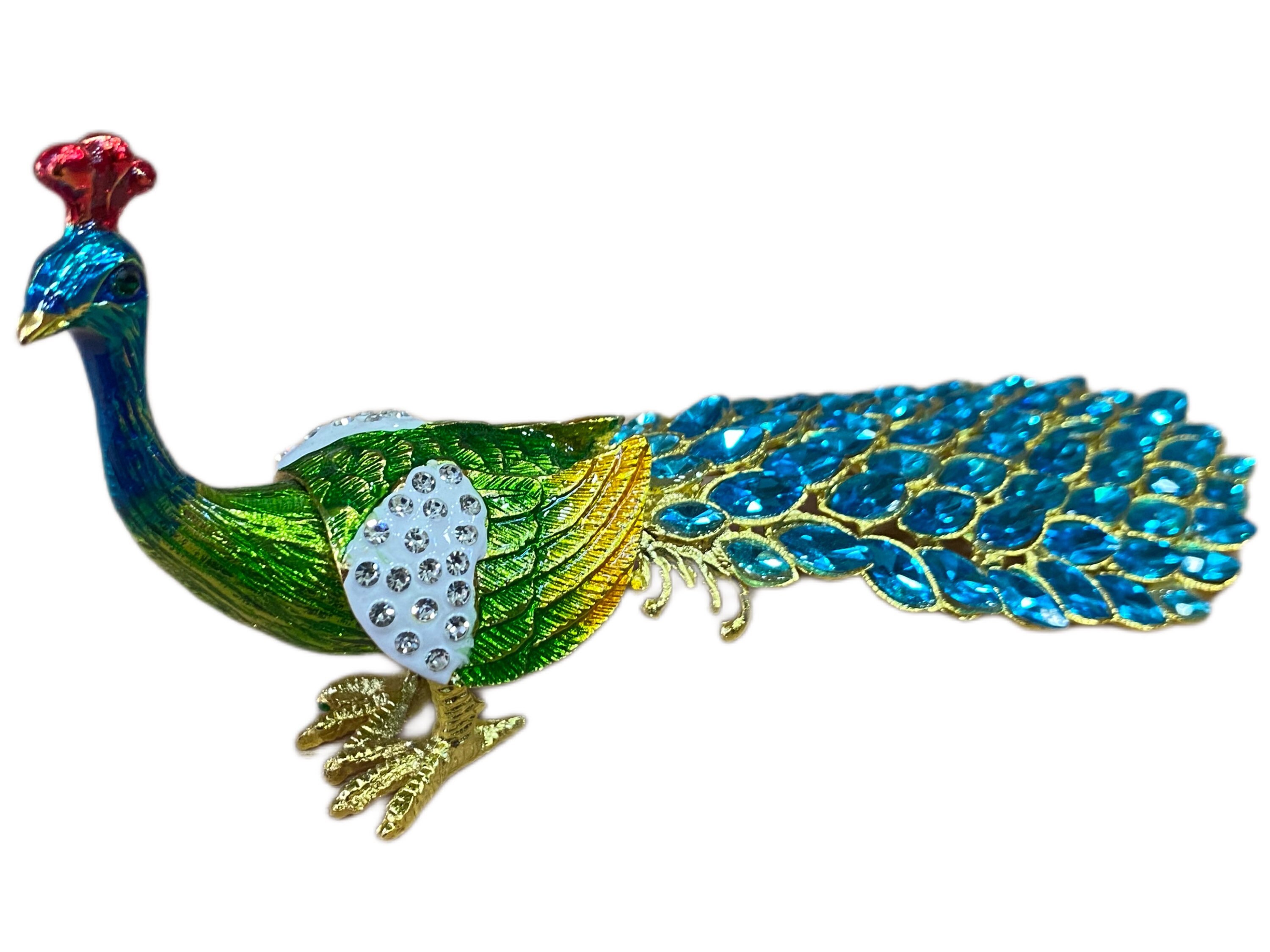 Home Decor Peacock Statue Made of High Quality Enamel Metal Etsy