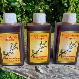 3 bottles anointing Myrrh Mirra  Authentic  Concentrated Pure 100%  from JERUSALEM hoy land terra santa ( 3 x 300 ml )