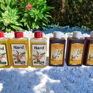 6 bottles anointing oils Authentic Pure 100% nard and myrrh perfume,holy oil,sacred oil prayer oil,Oil for blessings from JERUSALEM holyland