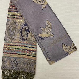 JERUSALEM scarf | Israeli scarf | holy land scarf , 100% pure cashmere scarf wrap plaid scarf large soft from Jerusalem holy land