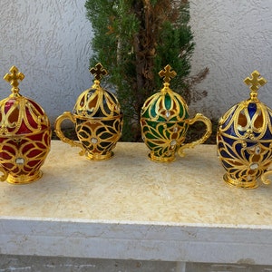 Incense burner made of high quality metal from JERUSALEM holy land choose color