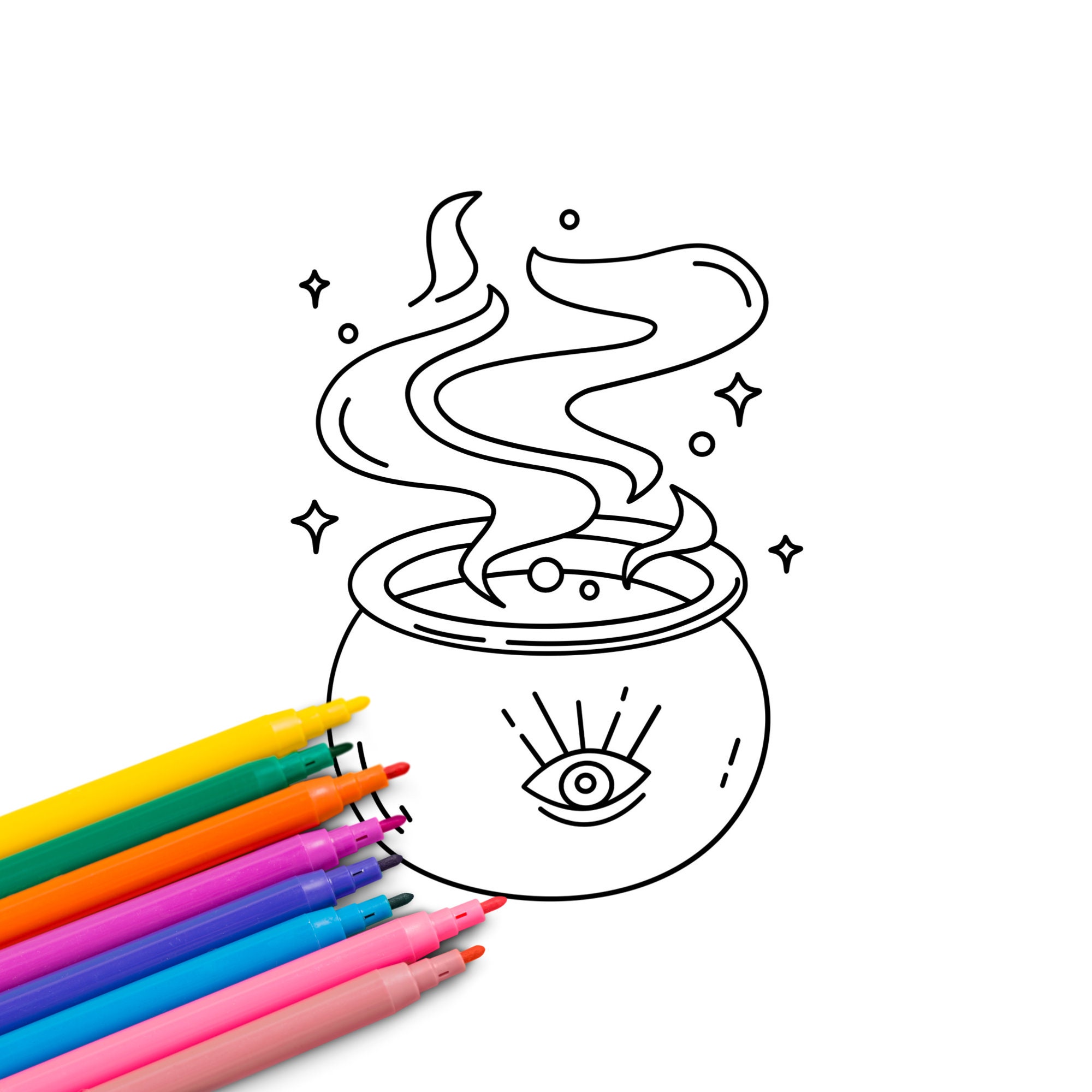 Halloween Coloring Pages Printable Coloring Book for - Etsy