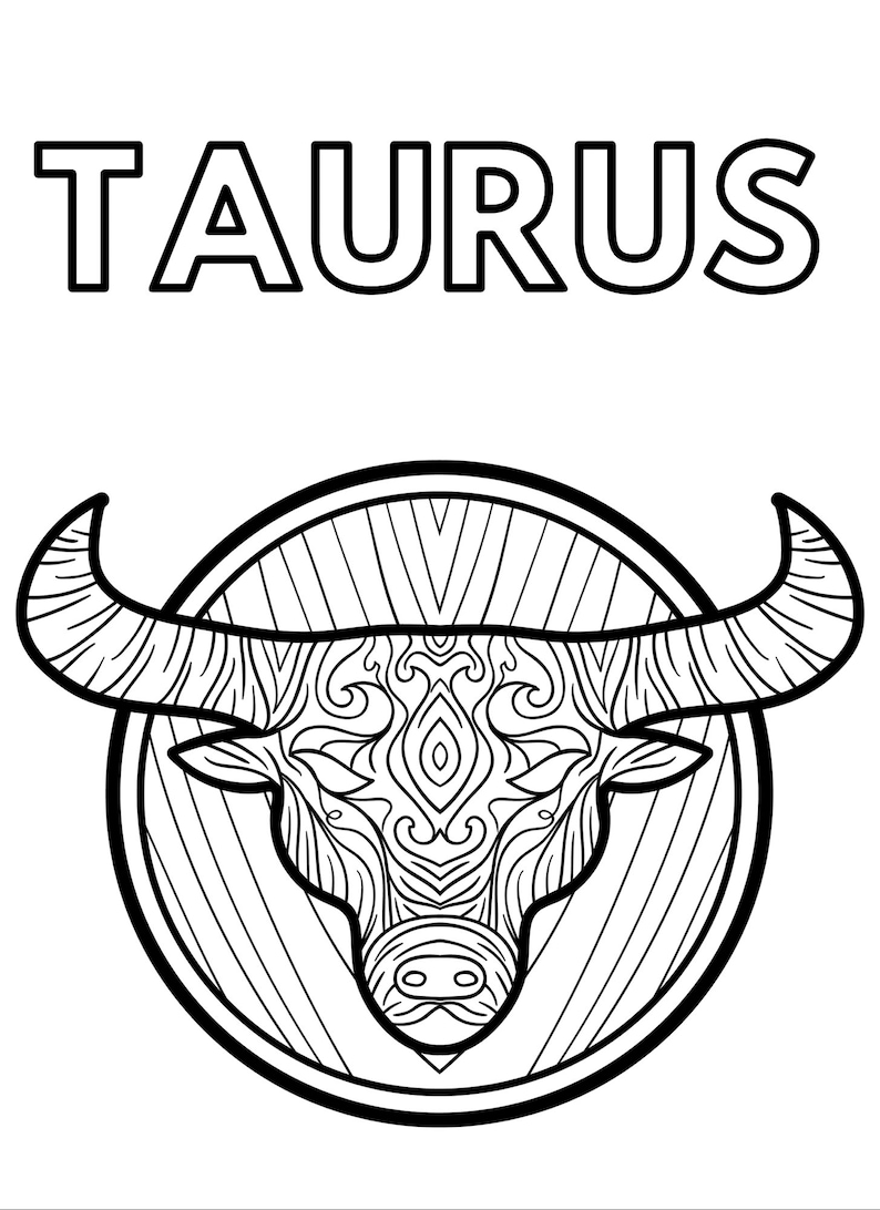 12 Printable Zodiac Coloring Pages Astrology Coloring Pages Etsy