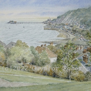 Archival Giclee print of The Mumbles, Swansea. Coastal paintings. Welsh Art. Prints of Wales