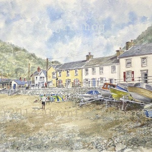 Llangrannog, Ceredigion, West Wales. Welsh Artist Gwynfor Roberts