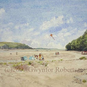 Llansteffan Beach, Carmarthenshire. Coastal paintings. Welsh paintings for sale. Paintings of Wales