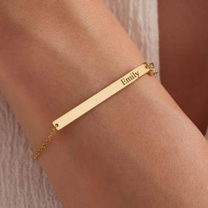 Birthstone Bracelet, Personalized Name Bracelet with Birthstone, Gift for Her, Wedding Gift, Birthday Gifts, Gifts for Mom, Grandma Gift