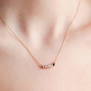 18K Gold Plated Family Birthstone Necklace, Birthstone Gift, Mom Gifts, Bridesmaid Gift, Gift for Mom, Birthday Gift, Birthstone Jewelry