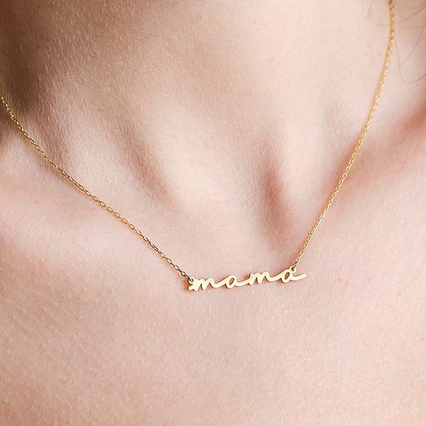 Dainty Mama Necklace in Sterling Silver, Gold & Rose Gold, Mom Gifts, Mom Necklace, Perfect Gift for Mom, Mothers Day Gift, New Mom Gift