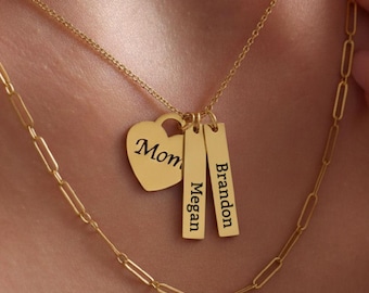 Personalized Minimalist Bar Name Necklace, Custom Name Necklace, Birthday Gift for Her, Gift for Mom, Valentines Day Gift, Mother's Day Gift