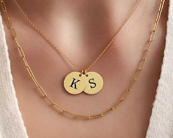 Personalized Initial Necklace, Dainty Custom Letter Necklace, Birth flower Family Gift, Gift for Mom, Women Necklace, Mother's Day Gift