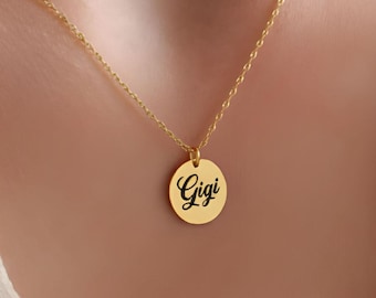 Personalized Gigi Necklace, Handmade Jewelry, Birthday Gift for Mom, Gifts for Grandma, Mothers Day Gift