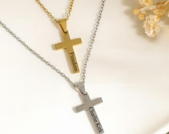 Charlie Kirk Cross Necklace, Rest Now Brother, Freedom Necklace, Charlie Kirk Memorial Gift, Cross Gift, Christmas Gift