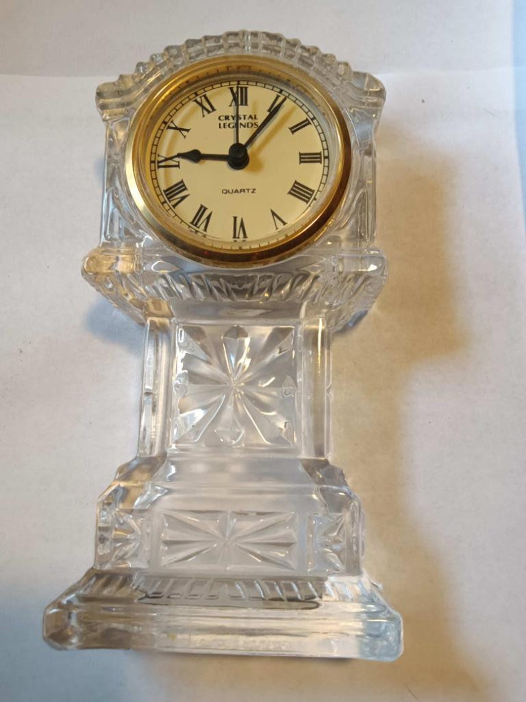 Crystal Legends Quartz Clock by Godinger Etsy