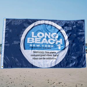 Long Beach Cool Mint Plåtflagga 3x5