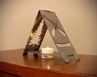 Handcrafted BWCA and Camping Inspired Tealight Holder