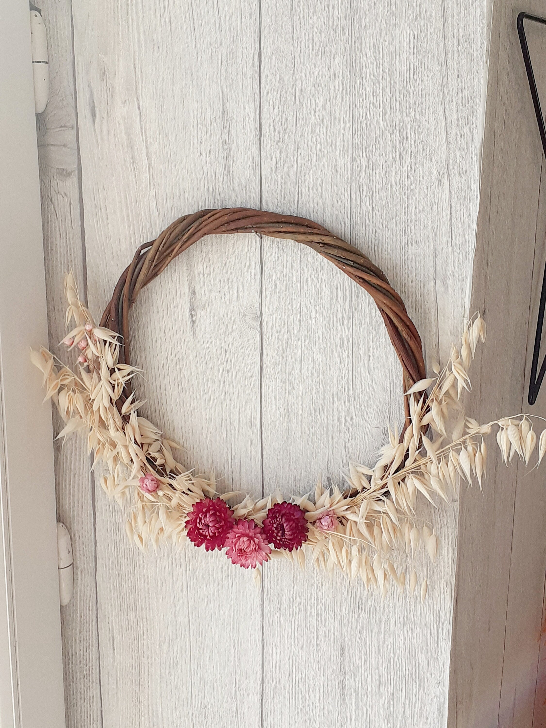 Couronne Osier Immortelle et Avoine