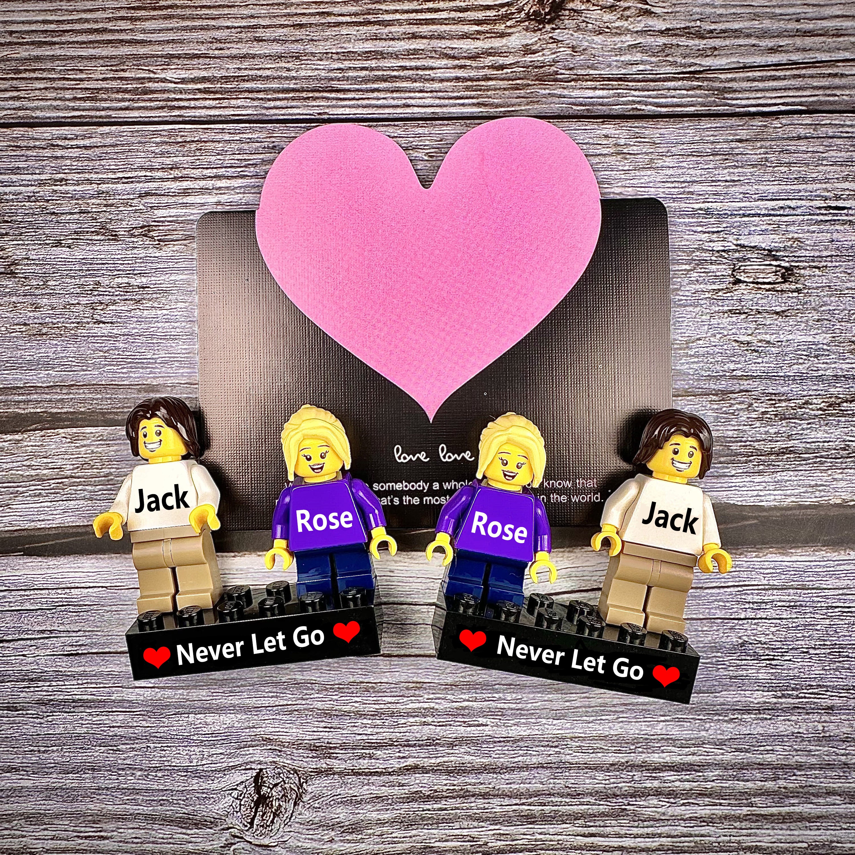 Mini-figure personalizzate su mattoncino Realizzate utilizzando LEGO®  riciclato, regalo speciale personalizzato per coppia di anniversario di  compleanno per fidanzato, regalo per lui -  Italia