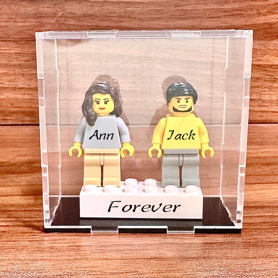 Custom LEGO Minifigure With Name and Individual Head in Gift Box