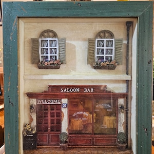 Vintage Saloon Shadow Box Wall Decor - Etsy