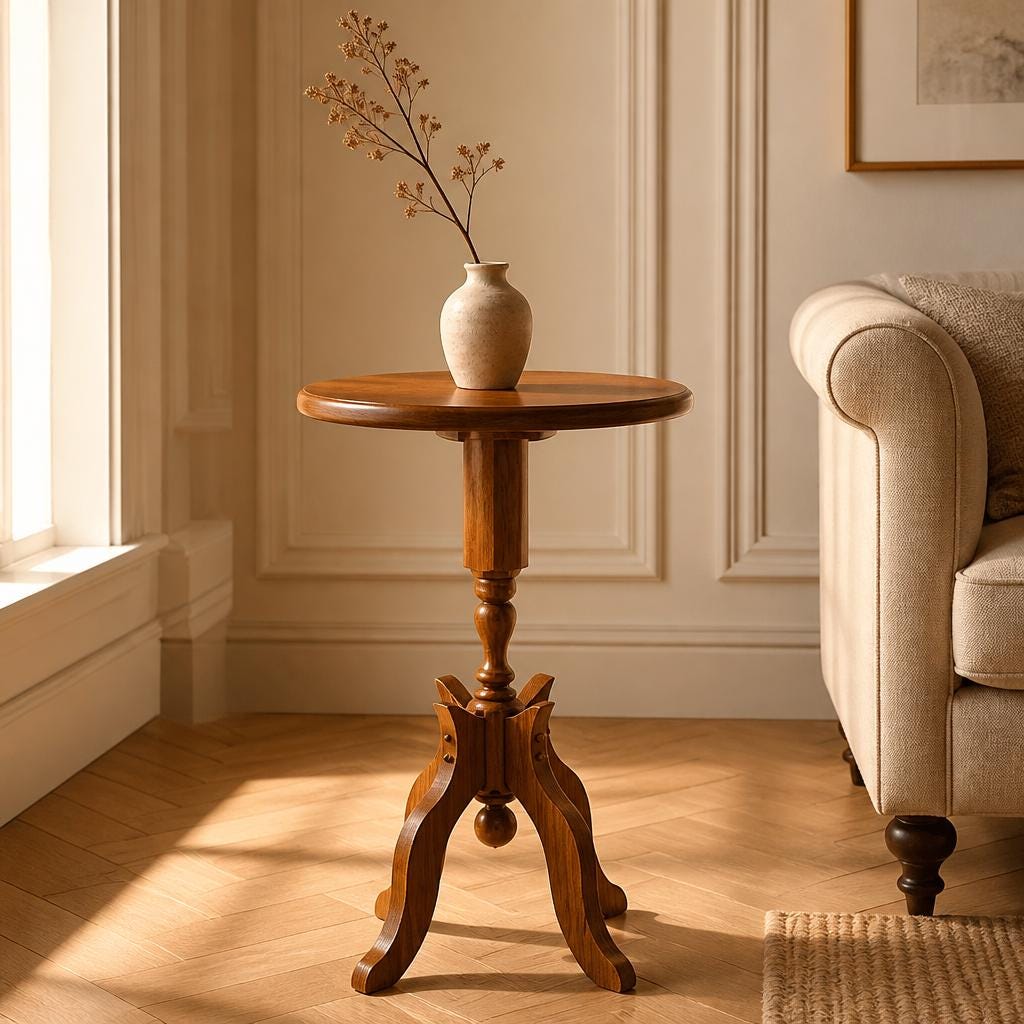 Antique Oak Side Table - Etsy