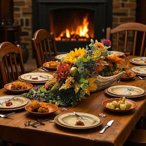 Cornucopia Floral Centerpiece