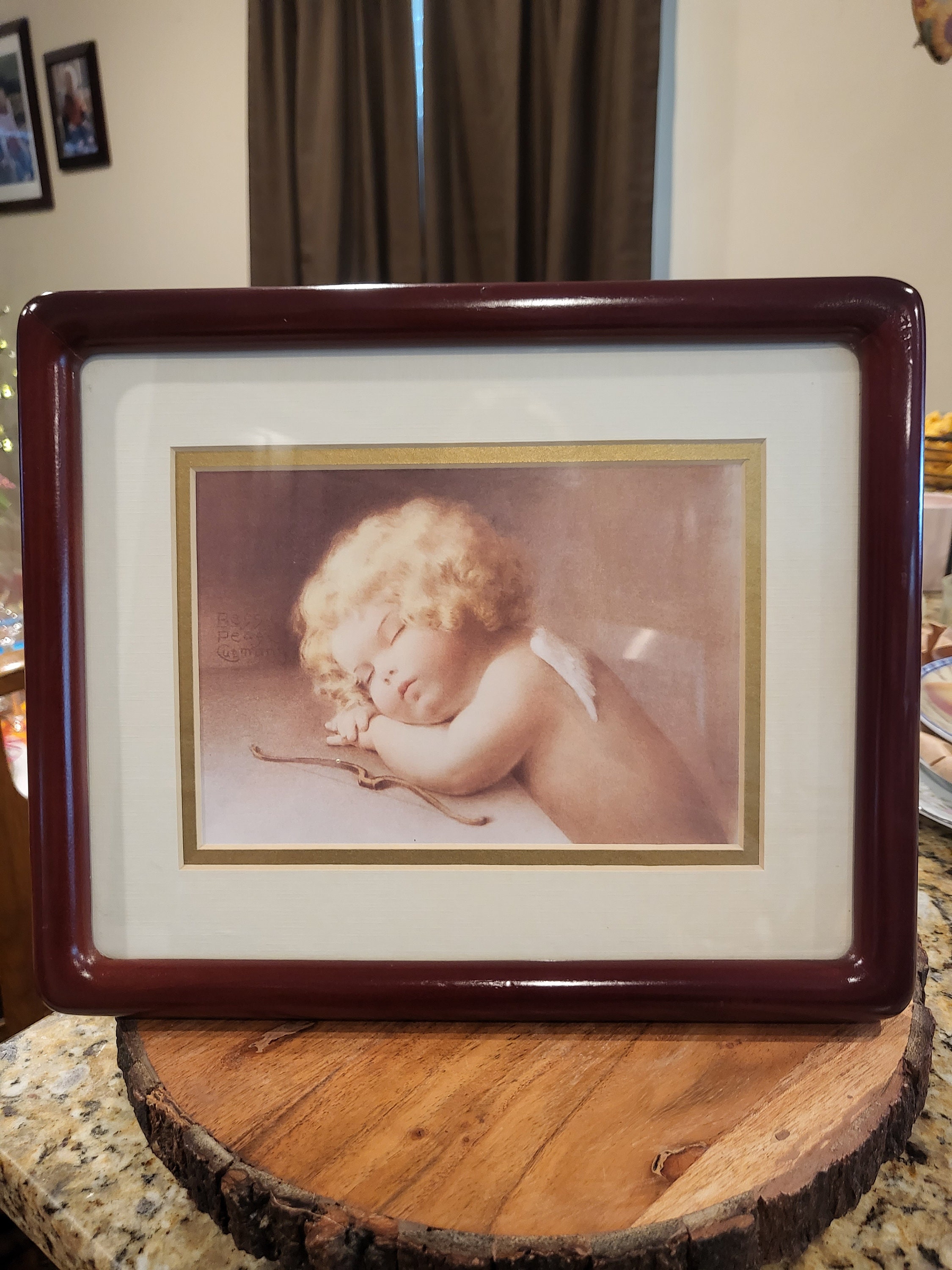 Bessie Pease Gutman/cupid Caught Sleeping/angel/framed Print