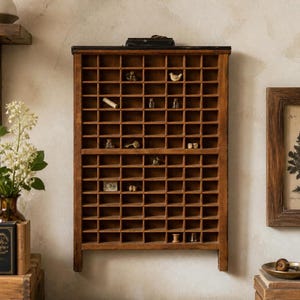 Antique  Printers Drawer, Trinket Display Shelf
