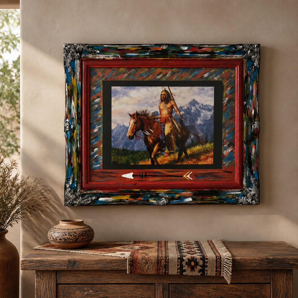 アメリカ先住民風アート 木製フレーム Native America Picture Frames - Etsy