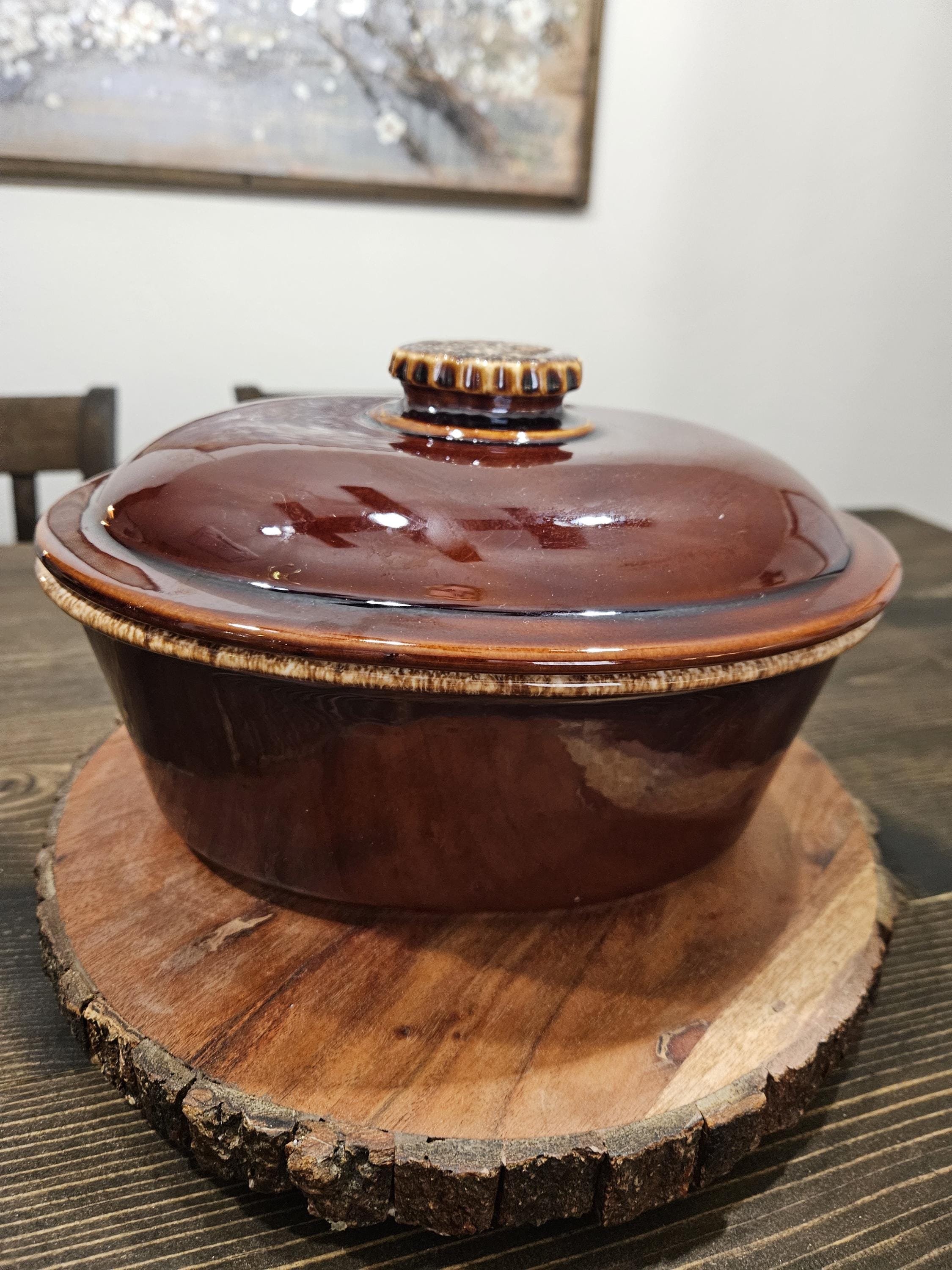 vintage brown stoneware dishes