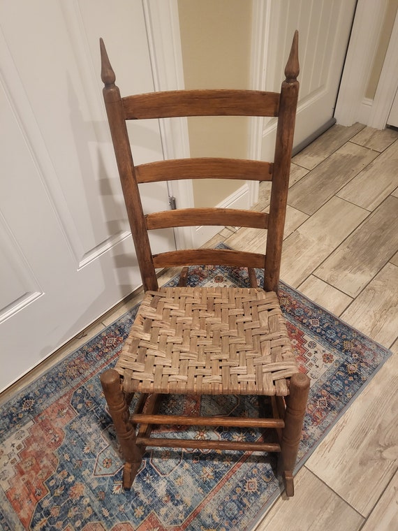 Wicker ladder back chairs discount
